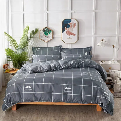 Cute Cartoon Print Duvet Cover 220x240 Lovely Pattern Adults Kids Quilt Cover AB Double-sided Comforter Covers No Pillow Cases