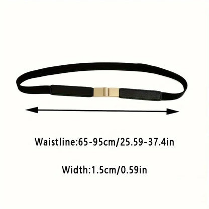 Thin Elastic Waist Belt for Girls Fashion Decorative Belt Slimming Design for Dresses Skirts Stylish Elastic Waistband