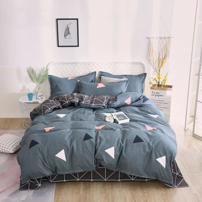 Cute Cartoon Print Duvet Cover 220x240 Lovely Pattern Adults Kids Quilt Cover AB Double-sided Comforter Covers No Pillow Cases