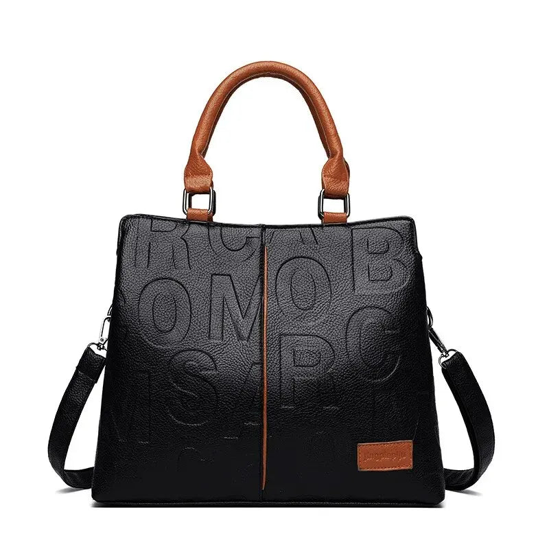 Bolsas de Ombro Transversais Casuais em Couro PU para Mulheres Senhoras Luxo Designer Grande Capacidade Viagem