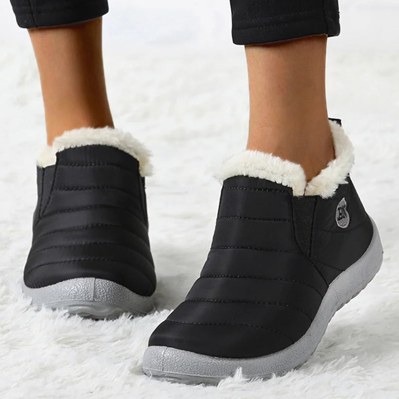 Sapatilhas para Mulher 2024 Sapatos de Inverno Sapatilhas Femininas Manter Quentes Sapatilhas de Inverno com Pelo Sapatos Vulcanizados para Mulher Calçado da Moda