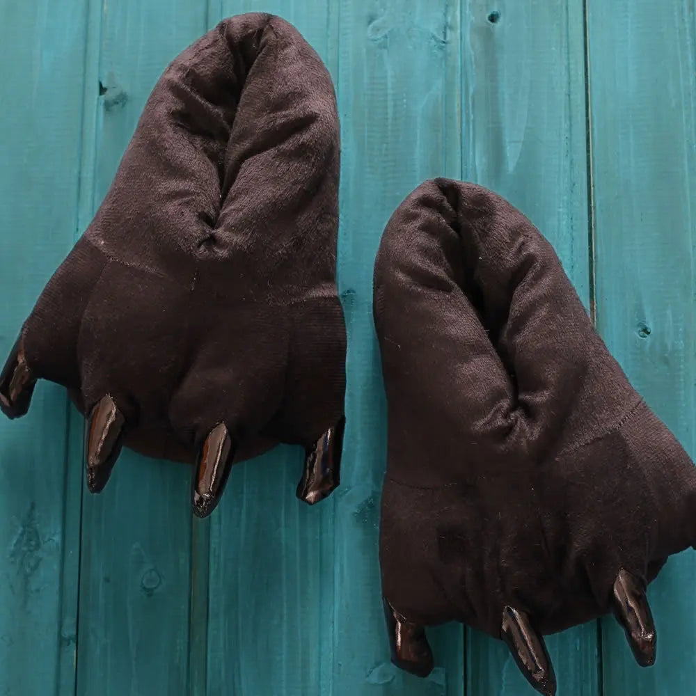 Winter Warm Soft Indoor Floor Slipper Women Men Shoes Paw Funny Animal Christmas Monster Claw Plush Home Onesie Shoes for Couple