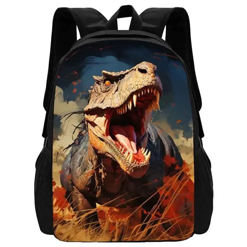Mochila Escolar de Dinossauro para Crianças, Mochilas Escolares para Rapazes, Leve, com Estampas de Animais de Desenhos Animados, Mochila Infantil Durável