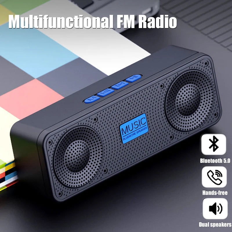 S18 Coluna Bluetooth Criativa Sem Fios, Áudio para Telemóvel, Subwoofer para Computador, Rádio Portátil para Exterior