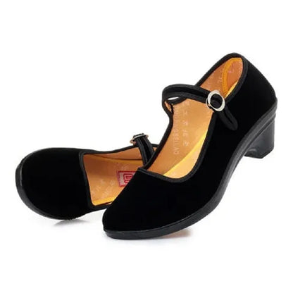 Sapatos Femininos Leves e Confortáveis Pretos de Ballet Rasos para Dança Senhora Sapatos Casuais para Casa e Rua Confortáveis A102