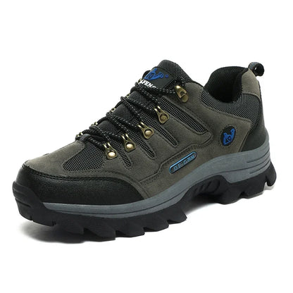 Outdoor Men's Sneaker Autumn Winter Couples Casual Shoes Mountaineering Shoes Men's Leather Walking Shoes Large Footwear