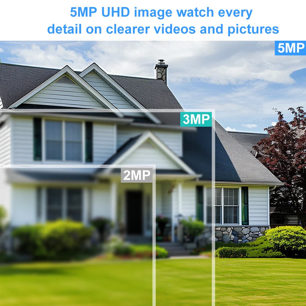 Tuya Câmara IP 5MP HD WiFi Segurança Doméstica Vigilância Sem Fios Exterior Impermeável Vídeo HD Visão Noturna CCTV Bullet