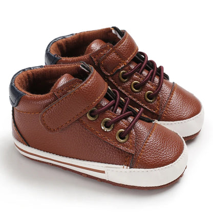 Newborn Male Baby Shoes Soft Soled Crib Shoes Warm Boots Anti Slip Sports Shoes 0-18 Months Old The First Walking Shoe