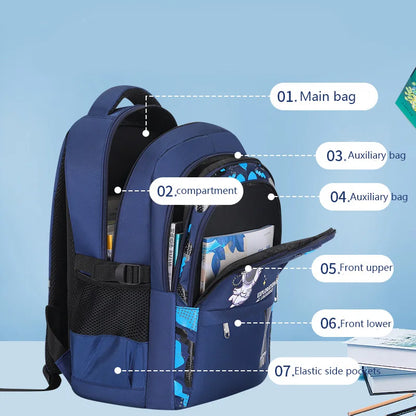 Mochila Escolar Infantil para Meninos Mochila Escolar de Astronauta Impermeável Mochila Escolar Primária Mochila Infantil