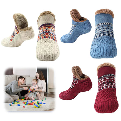 Men Women Winter Indoor Home Slippers Socks Non Slip Thick Thermal Socks Warm Thermal Slipper Socks Soft for Christmas