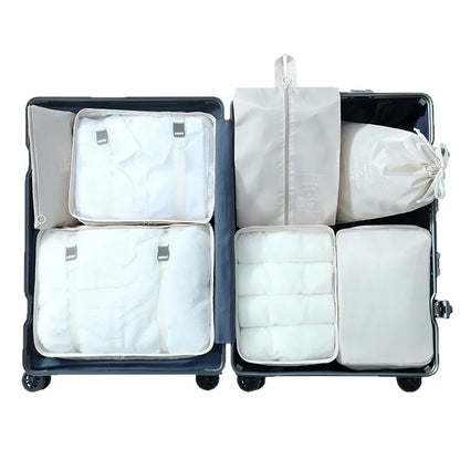 travel Packing Cubes Organizer, Lightweight Luggage Bags with Zipper for Suitcase Clothes Compression, Portable Storage Bag Set
