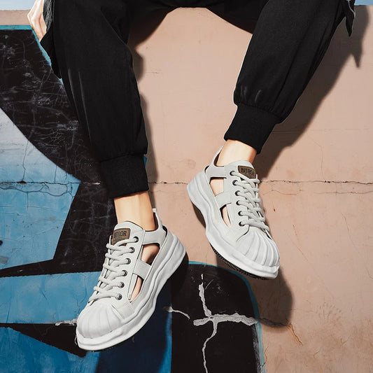 New Men'S Fashionable Outdoor Casual Shoes Comfortable And Breathable Sports Shoes Anti Slip And Wear-Resistant Walking Shoes