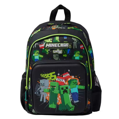 Mochila Escolar Ergonómica Smiggl Minecra Leve Grande Capacidade Respirável de Descompressão para Estudantes