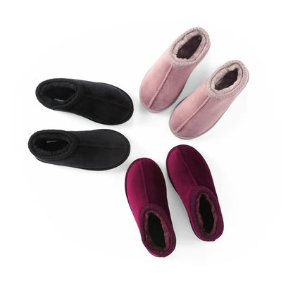 AP 2025 inverno chinelos de veludo para crianças meninos meninas sapatos de polar de cano baixo crianças moda casual pantufas de veludo para casa