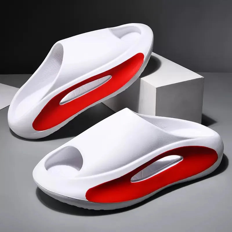 Kidmi Fashion Chinelos Masculinos Sola Grossa Suporte de Arco Slides de Verão Chinelos de Praia para Homens Ténis Masculinos Chinelos Macios Casuais para Casa