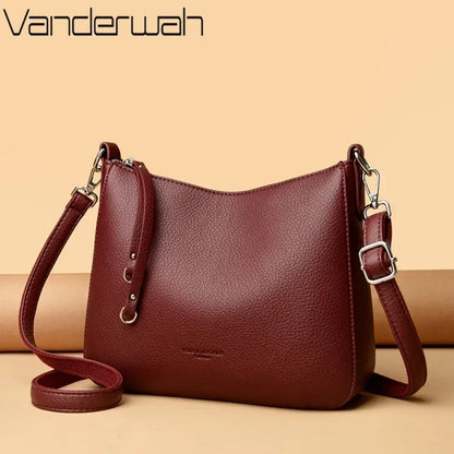 Bolsas de Ombro de Couro Macio Genuíno para Mulher, Bolsas de Luxo de Designer, Bolsas a Tiracolo para Mulher, Bolsas Casuais, Saco de Mensageiro, Saco de Deslocamento