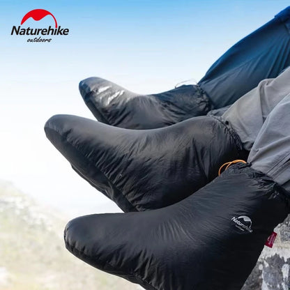Naturehike Duck Goose Down Foot Cover Camping Hiking Winter Warm 0~-15℃ 650 700FP Slipper Boots Waterproof Shoe Sock Ultralight