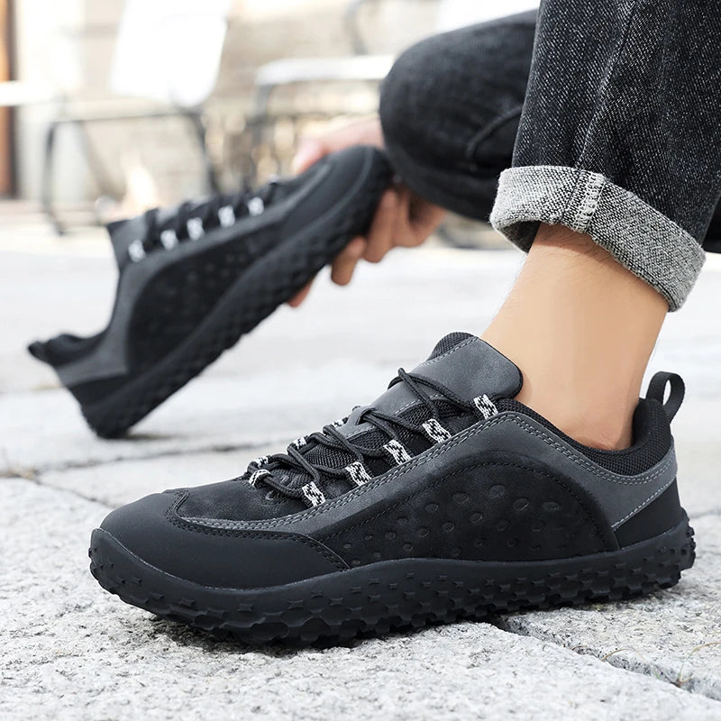 Outdoor Hiking Shoes Slip on Mountaining Shoes Men Wide-Toe-Box Barefoot Shoes for Men Walking Shoes Man Runnign Shoes Sneakers