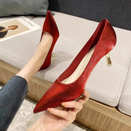 Cresfimix Sapatos Femininas Women Cute Light Weight Spring Slip on Office Pumps Lady Classic Sexy Shoes Zapatos De Mujer A1149