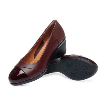 sapatos femininas women cute sweet apricot high quality pointed toe wedge heel shoes lady classic office career work shoes ea175