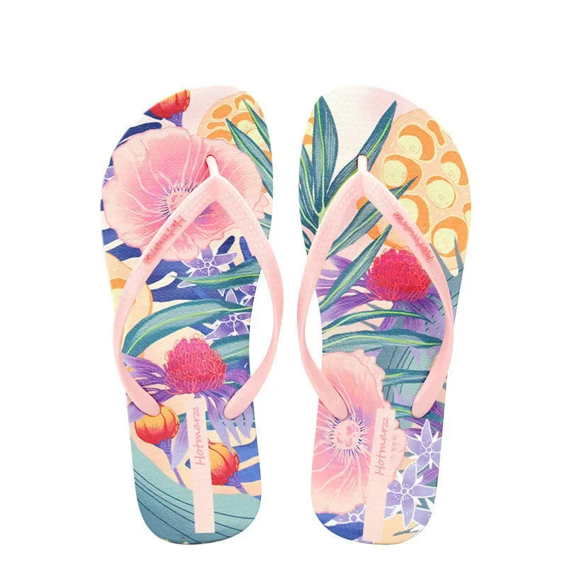 Women's Anti-Slip Clip-On PVC Flip Flops, Outdoor Beach Casual Wear Sandals Slippers