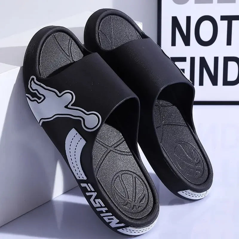 House Indoor Shiatsu Men's Shoe Living Room Male Slipper Slides Flip Flops Walk Around Home Bathroom 2025 Style Y2k Trend Eva