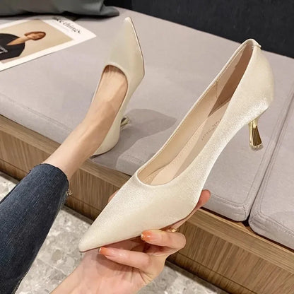 Cresfimix Sapatos Femininas Women Cute Light Weight Spring Slip on Office Pumps Lady Classic Sexy Shoes Zapatos De Mujer A1149