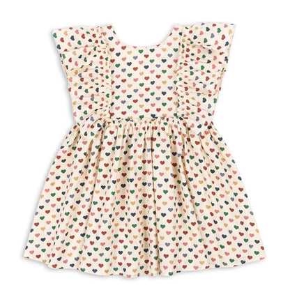 Verão 2026 Meninas KS Vestido Estampado de Bolinhas Roupa de Férias Menina Camisolas de Manga Comprida Calças Estilo Preppy Infantil Vestidos Conjunto de Roupa para Crianças
