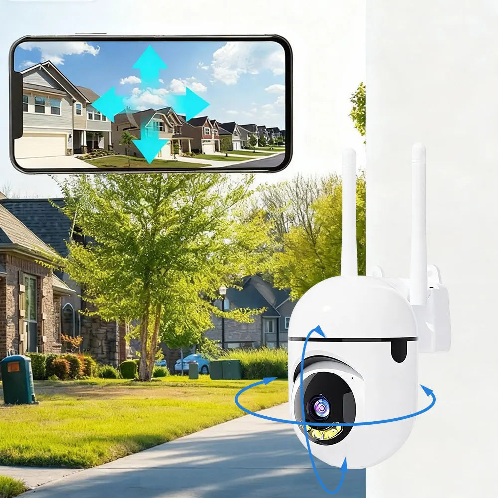 Carecam Pro 5MP  HD Camera 355° Surveillance Camera Night Vision Motion Detection Siren WiFi Remote Two-Way Audio Waterproo
