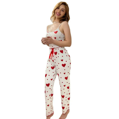 Women Pajama Suit Fashion U-Neck Lace Sexy Lingerie Pyjamas Sleep Shorts Set Sleepwear New