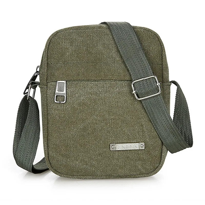 Men's Fashion Canvas Small Bag Casual Men Mini Handbags Male Crossbody Shoulder Messenger Bags For Men Business Sidebag