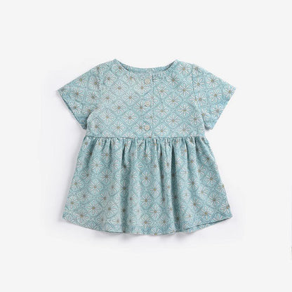 Vestido Meninas Fashion 2026 Primavera Verão Estampado Flores Vestidos Fashion Bebé Crianças Saia Série Roupa