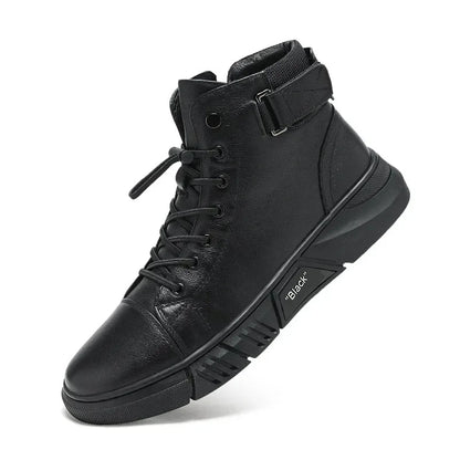 High Quality Mens Boots Luxury Slip-on Shoes for Men Outdoor All-match High-top Hard Wearing Large Size Shoes Sapatos Masculinos