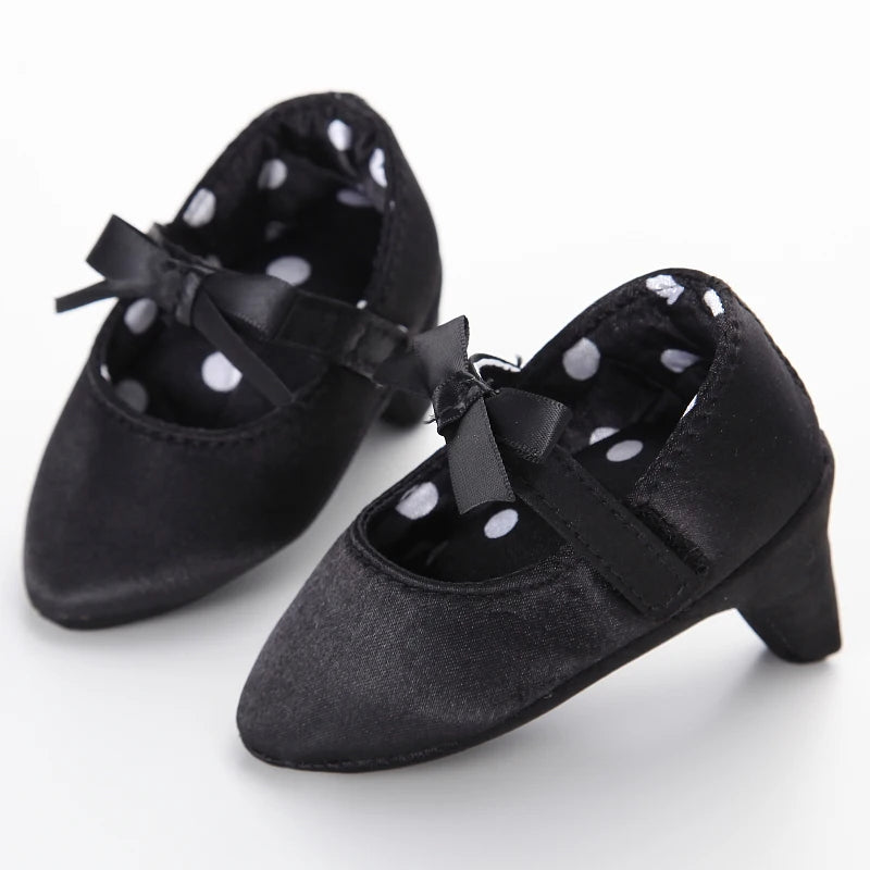 Spring and Autumn Girl Baby Anti slip Children's Shoes Girl Baby Beautiful Bow High Heels Girl Baby High Heels