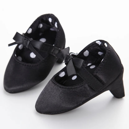 Spring and Autumn Girl Baby Anti slip Children's Shoes Girl Baby Beautiful Bow High Heels Girl Baby High Heels