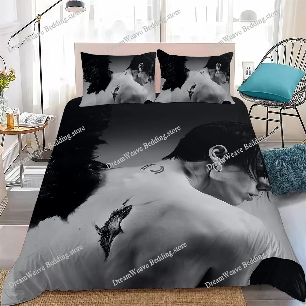 Hot Singer Y-Yungblud Idols Duvet Cover Set Home Style Bedding Soft Laundry Cotton Bed Student Dormitory Gift