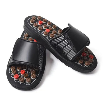 Sapatilhas de Massagem de Acupressão Terapêuticas Para os Pés Unisexo, Chinelos de Casa, Cuidados de Saúde, Sapatilhas de Massagem Rotativas Para os Pés