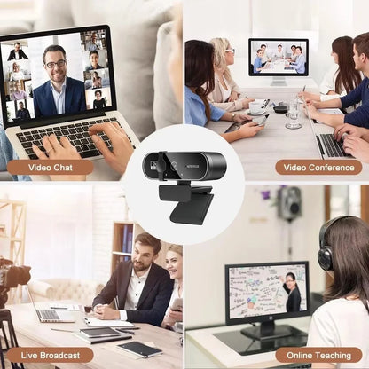 Câmara de Vídeo Webcam 4K 2K Foco Automático Streaming Web Cam Com Microfone Full HD 1080P Webcams para PC Computador Portátil