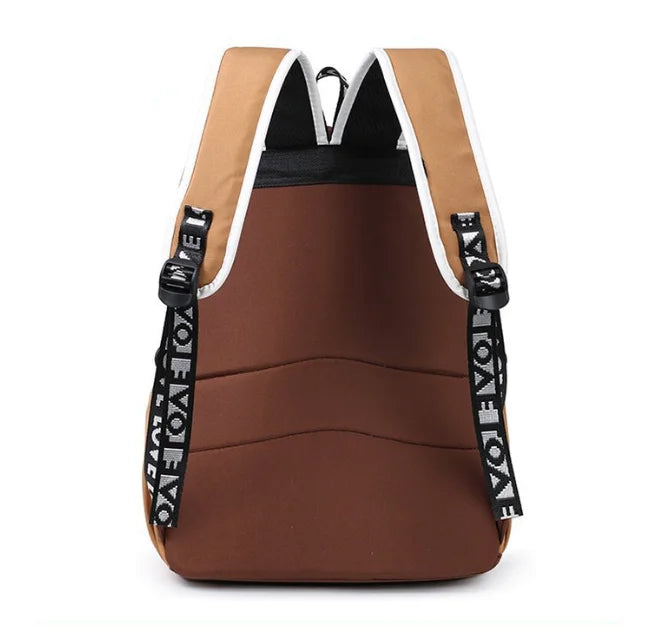 Capybara Backpacks Schoolbag for Teenage Waterproof Girls Boys Backpack Female Travel Bag Bookbag Mochila with Plush Keychain