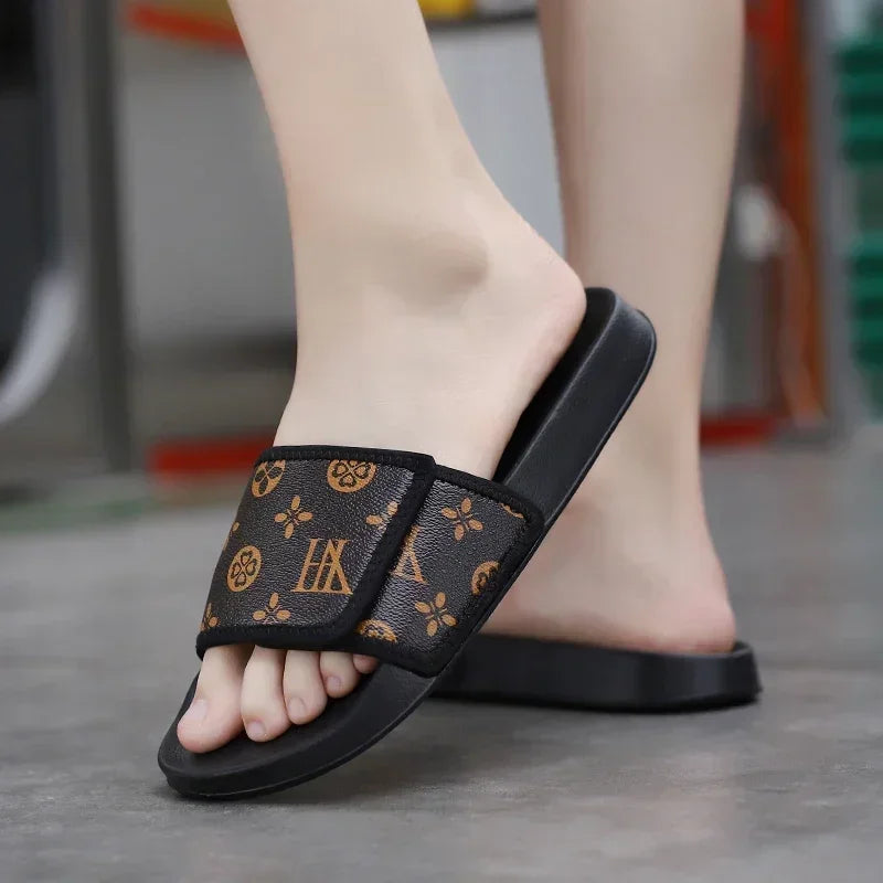 Sandálias Masculinas em Couro Genuíno Sandálias Confortáveis para Homem Chinelos de Casa Sapatos de Verão para Homem em Promoção Chinelos Genuínos para Homem