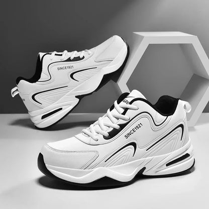 Sapatilhas Casuais Masculinas para Exterior, Caminhada, Confortáveis, Desportivas, Sapatos de Corrida para Homem, Sapatilhas de Couro Impermeáveis de Alta Qualidade para Inverno, Ténis Feminino
