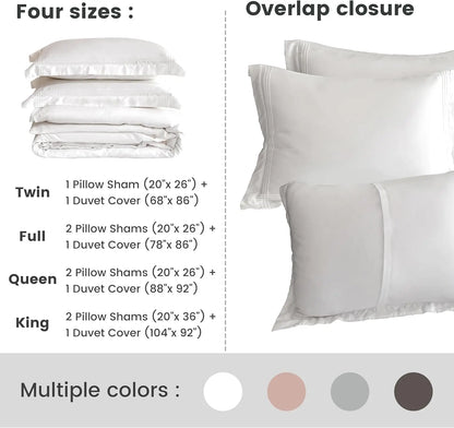 Simple&Opulence 100% Eucalyptus Lyocell Tencel Duvet Cover Set Cooling Breathable Soft Silky