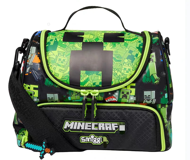 Mochila Escolar Ergonómica Smiggl Minecra Leve Grande Capacidade Respirável de Descompressão para Estudantes