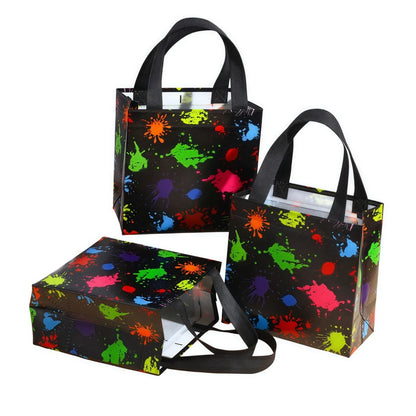 4/10/20 Pieces Colorful  Non-woven Printed Hand-Held Gift Bags Festive Party Packaging Bags Shopping Bags