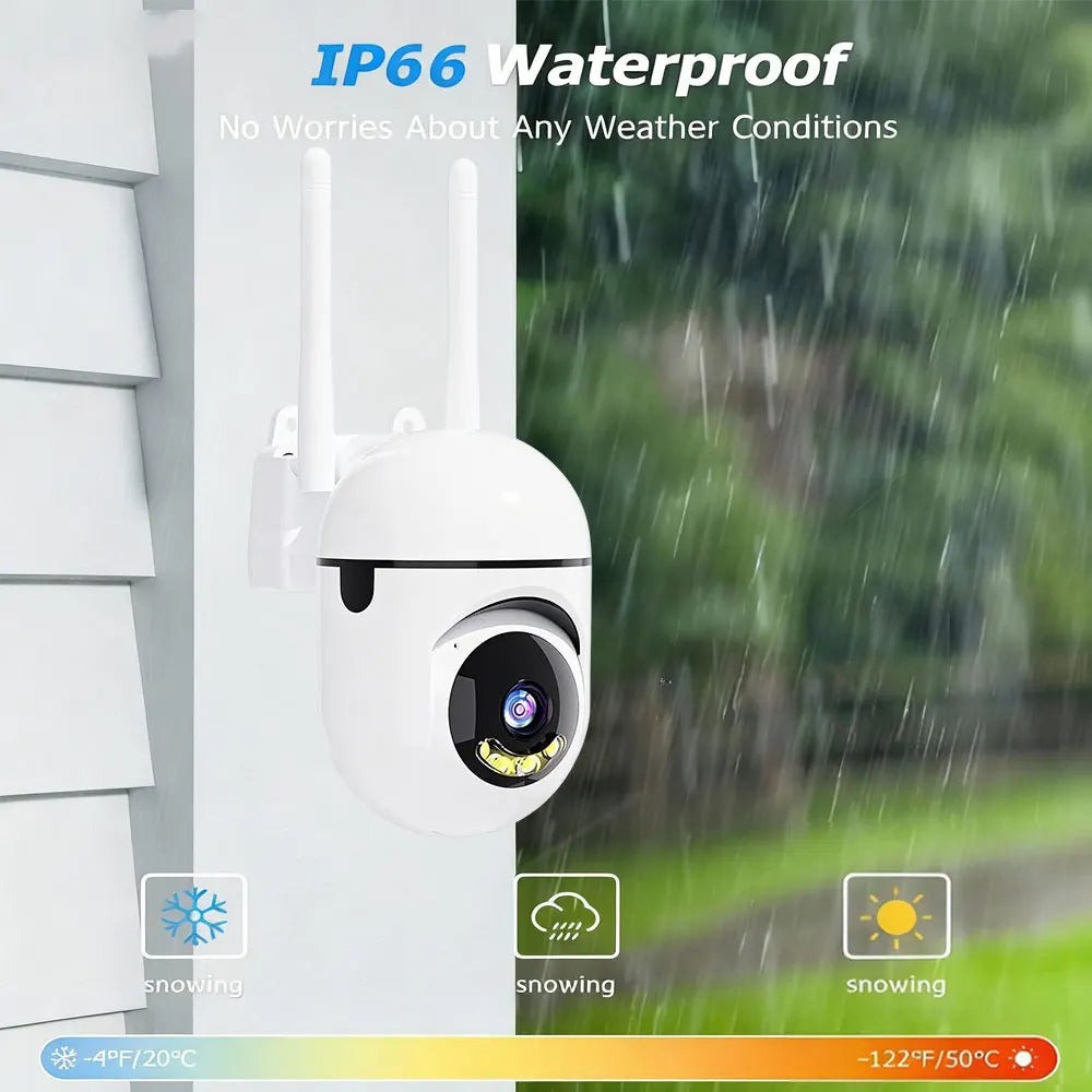 Carecam Pro 5MP  HD Camera 355° Surveillance Camera Night Vision Motion Detection Siren WiFi Remote Two-Way Audio Waterproo