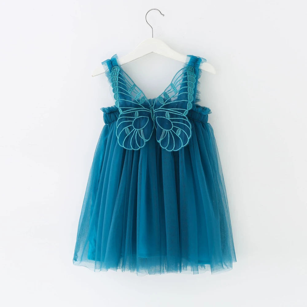 girls wings cute dresses baby ball gown tutu dress children summer clothes kids birthday party clothing for summer