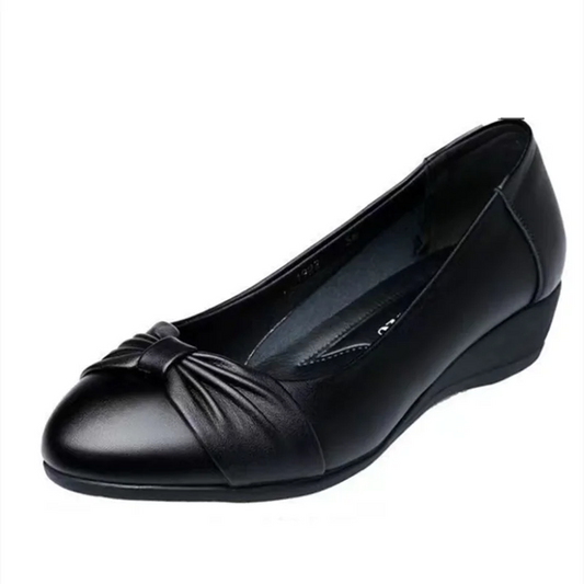 sapatos femininas women cute sweet apricot high quality pointed toe wedge heel shoes lady classic office career work shoes ea175