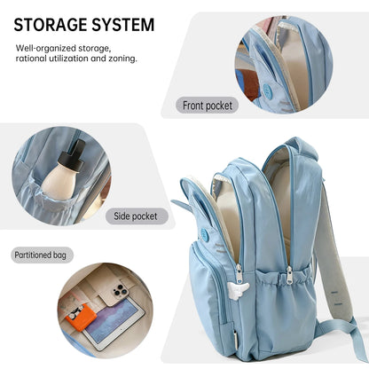 Custom Logo Elementary School Student Backpack with Unique Design, Cute and Quirky Girl Backpack, Lightweight Travel School Bag for Children, Personalized DIY for Girls