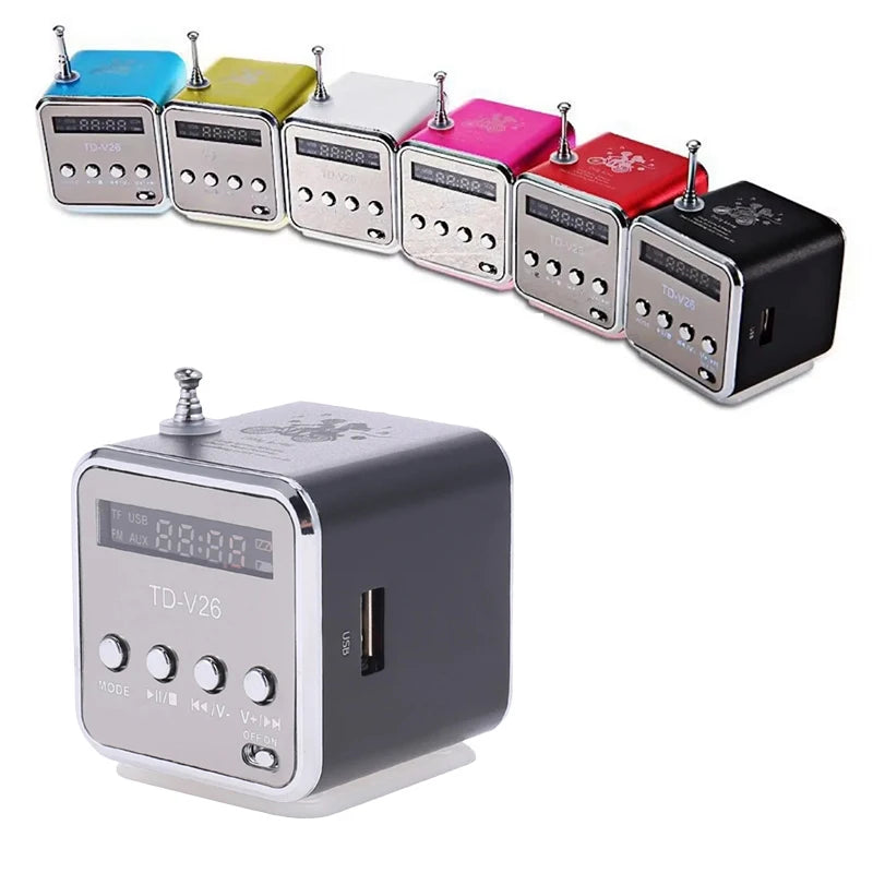 Mini Radio FM Bluetooth Speaker Portable Small Wireless Music Sound Box Bocina MP3 Player Coluna Column Bluetooth Caixa De Som