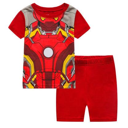 100 Cotton Boys Pajamas Super Hero Kids Pyjamas Children Sleepwear Toddler Baby Nightwear Pijamas Homewear
